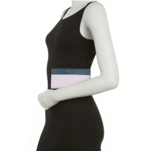 Kate Spade Cameron Lavender Mist/Petrol Blue Leather Large Slim Bifold Wallet - Picture 3 of 8